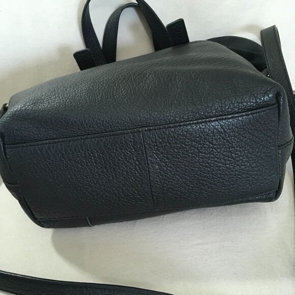 Vince Camuto Yulia Asymmetric Edge Genuine Leather Bag Black - Picture 2 of 9